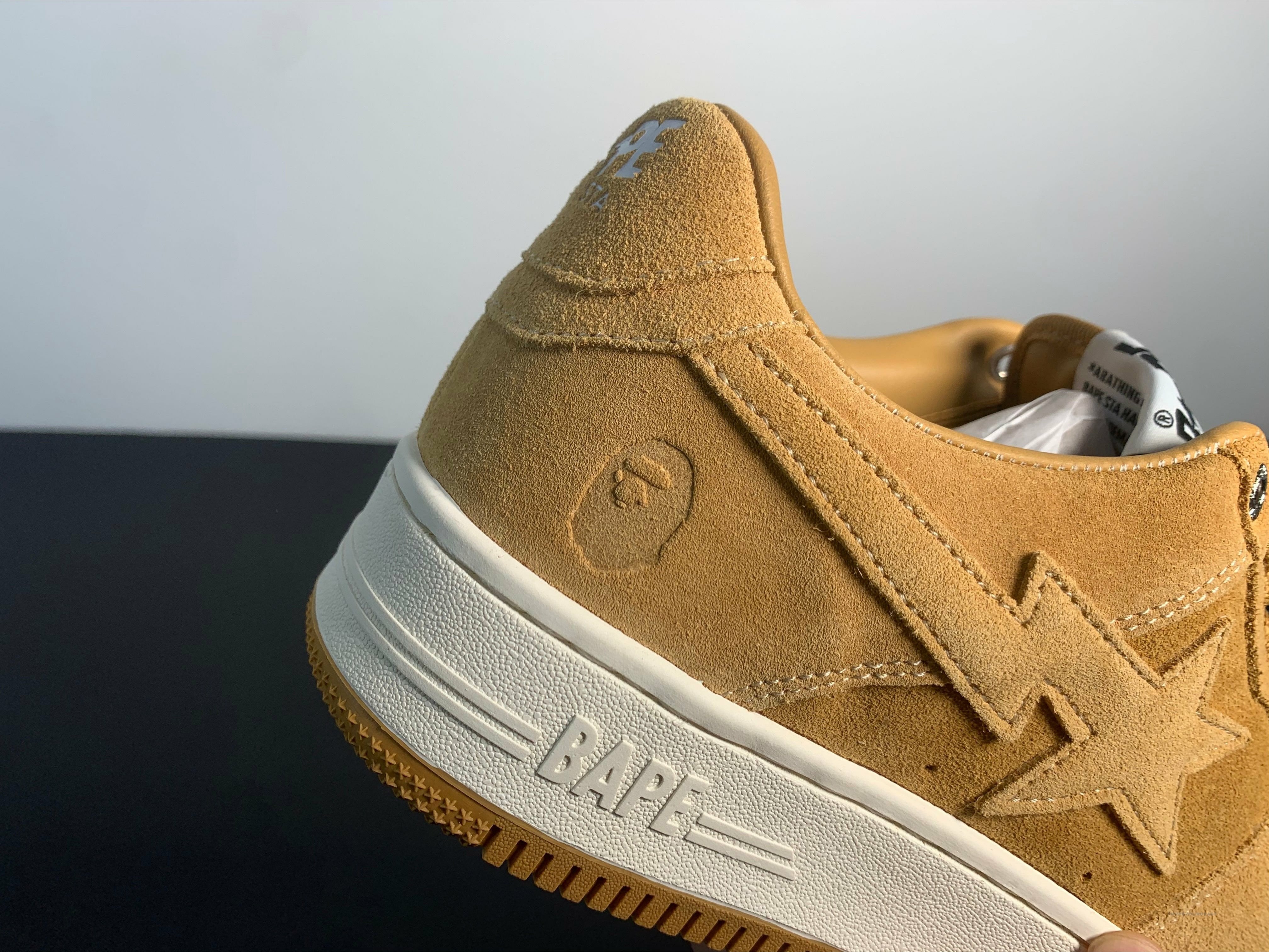 A Bathing Ape Bape Sta Beige Suede