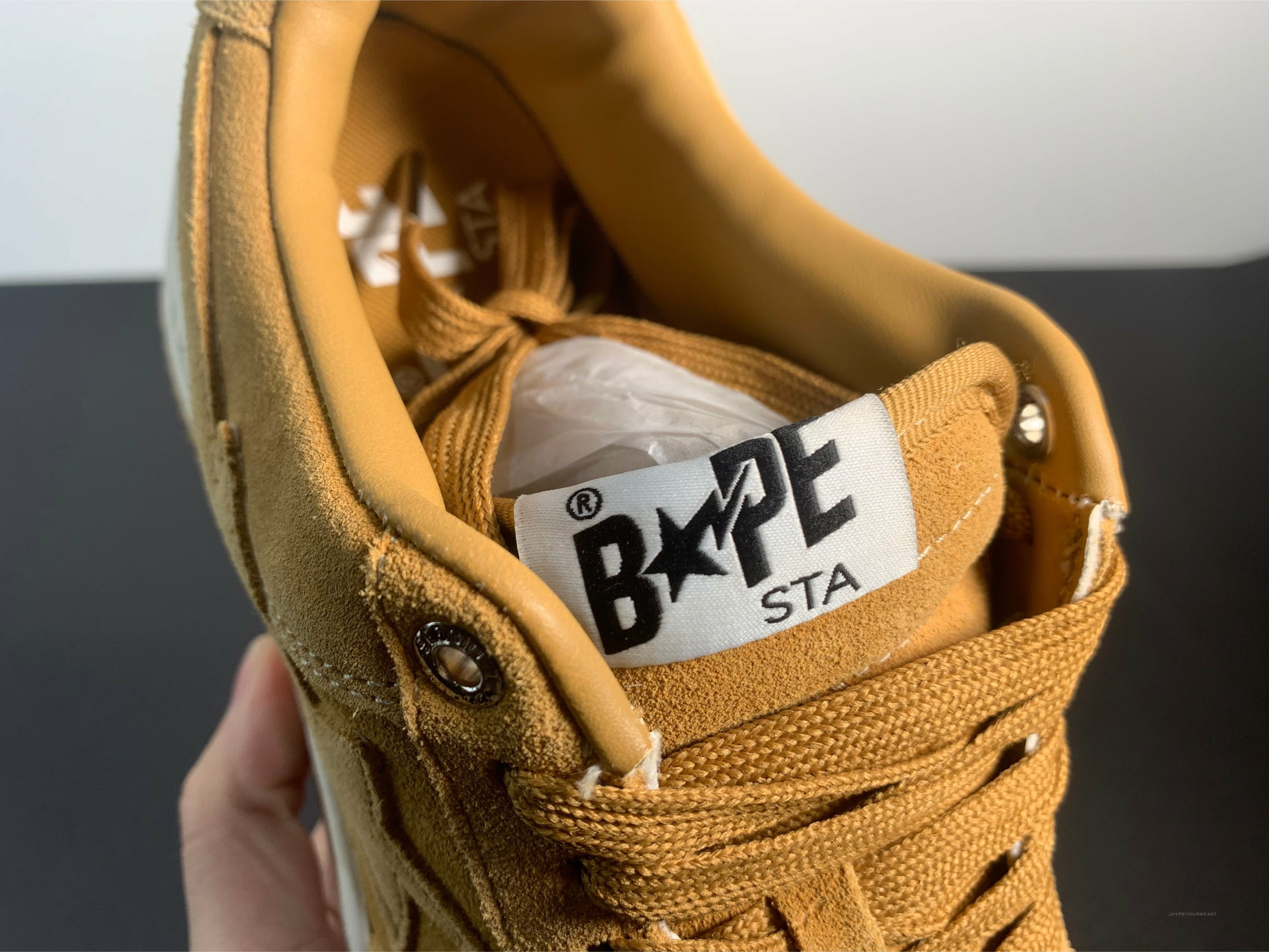 A Bathing Ape Bape Sta Beige Suede