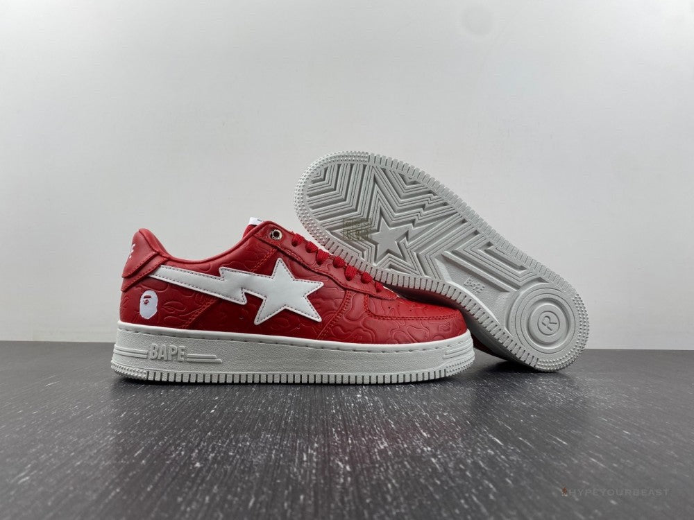 Bape Sta Low Top Sneakers #3 M1 Red