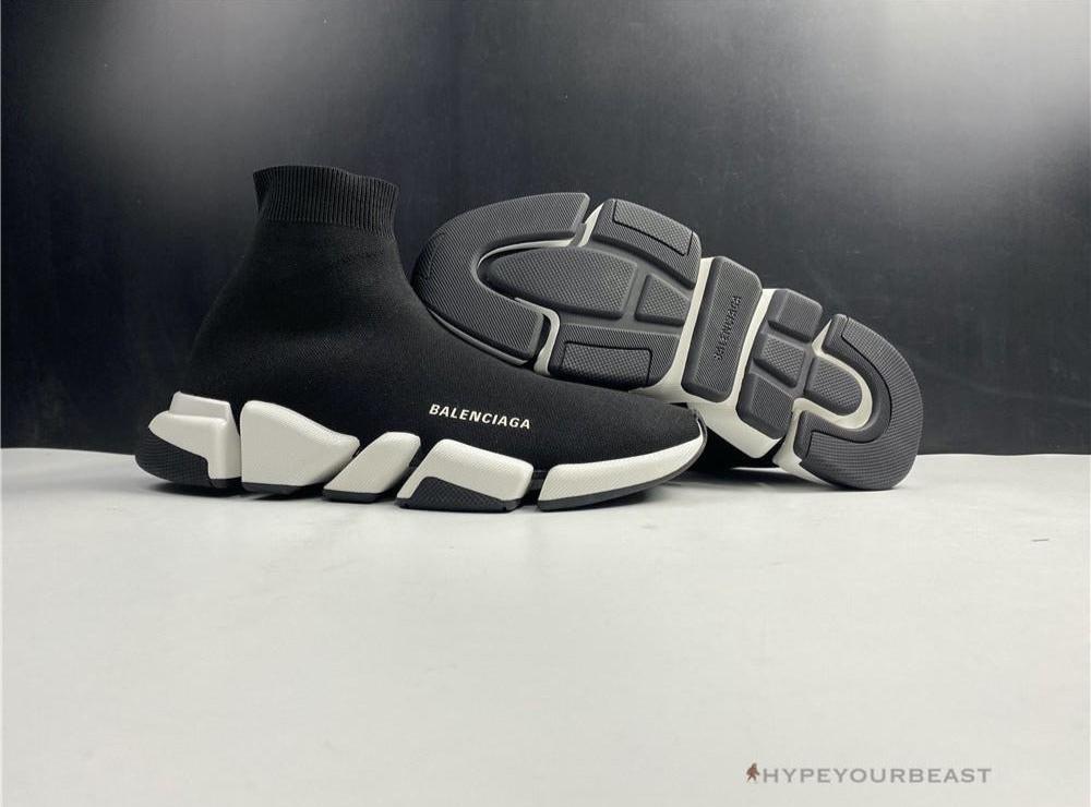 BCG Sock Sneakers Black / White Sole