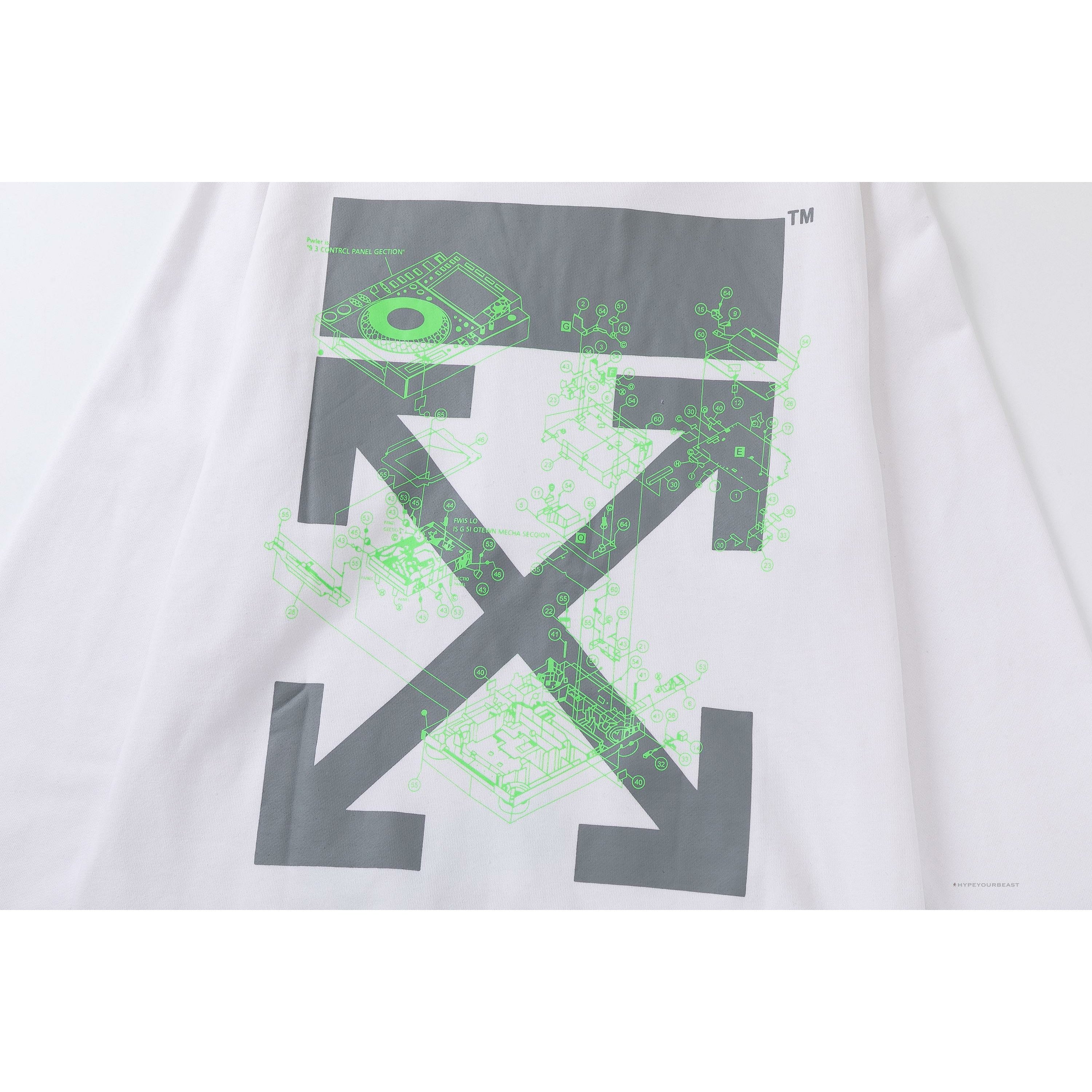 Off White Hoodie Machine White