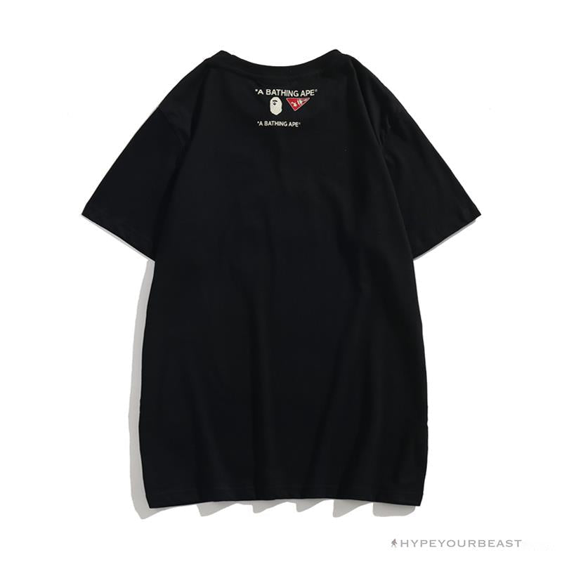 BAPE Shark Head Crazy Patch Tee Shirt