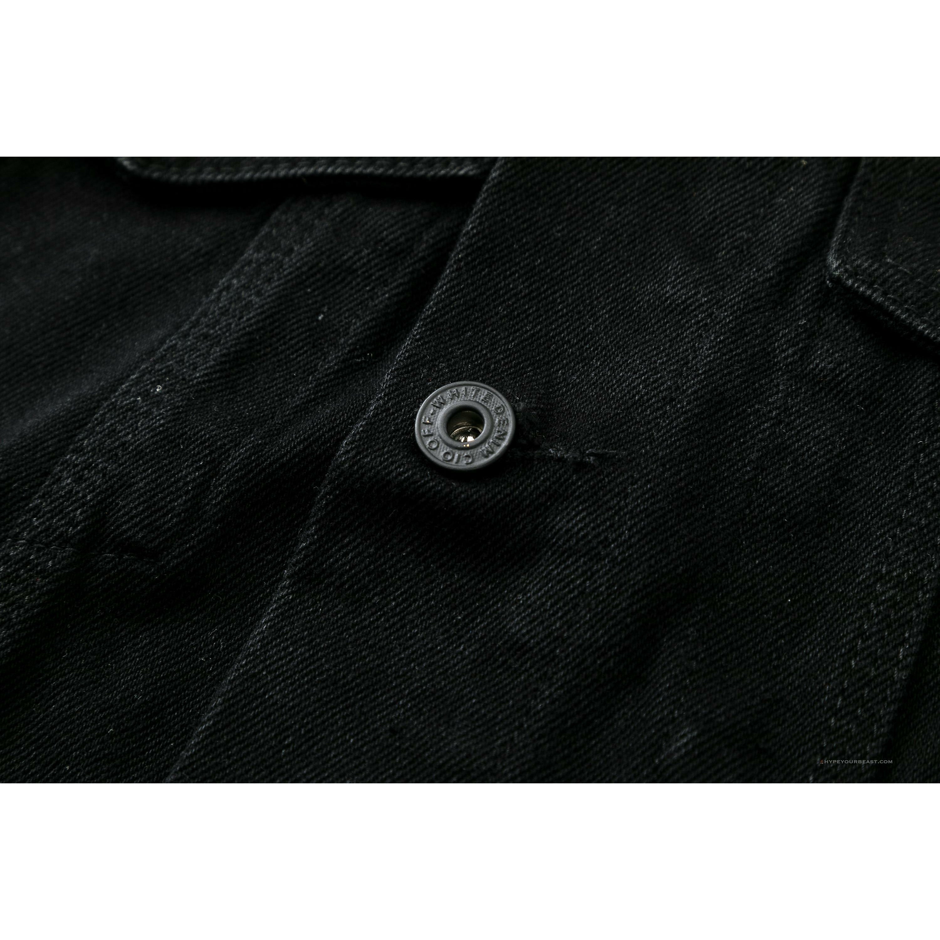 Off White Denim Black Jacket - Black