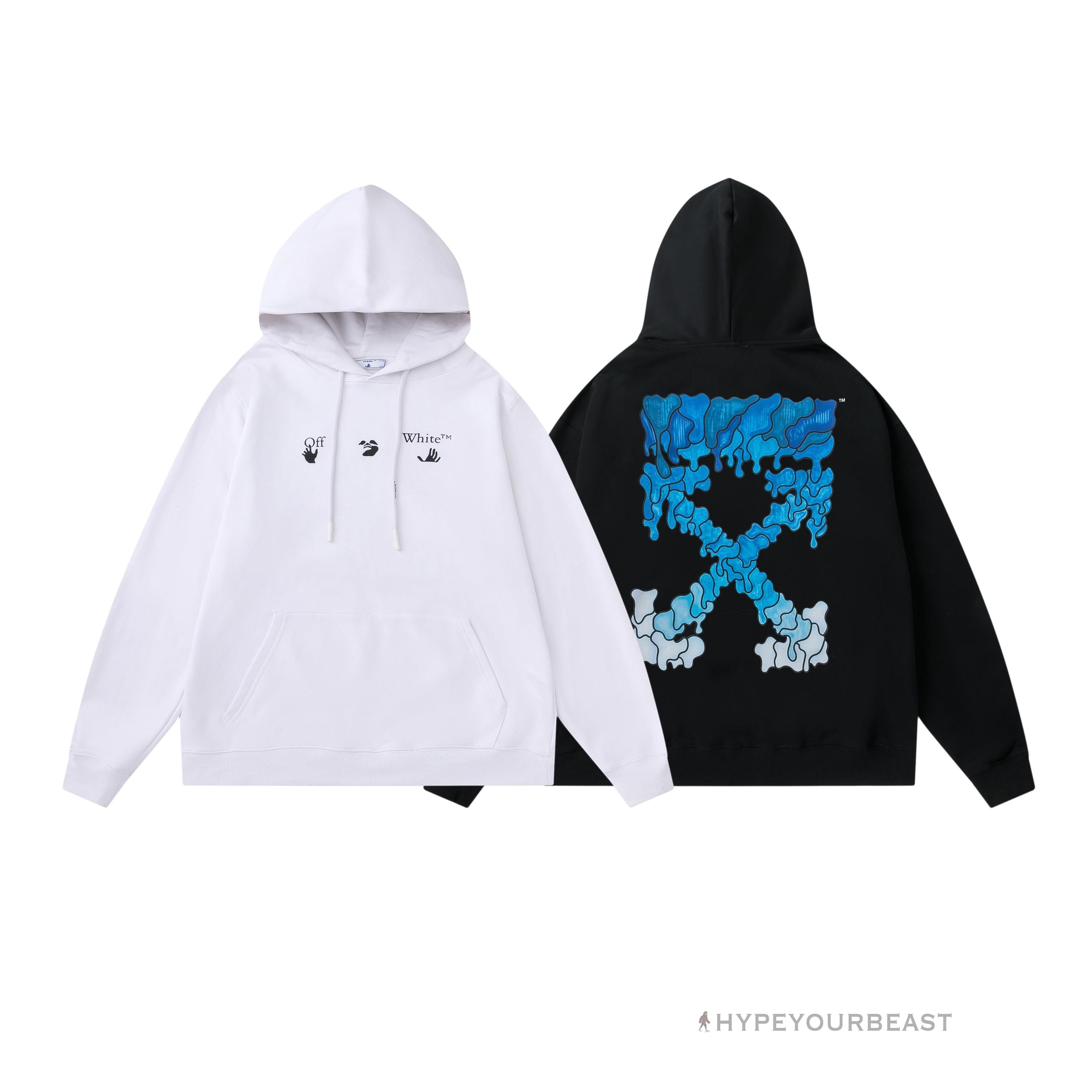 Off White Hoodie Royal - Black