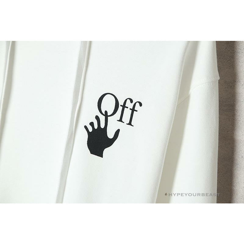 Off White Hoodie Skull White