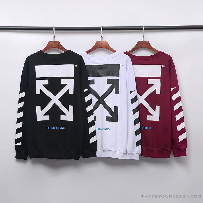 OFF-WHITE Classic Basic Cotton Terry Round Long Sleeve Shirt 'BLACK'