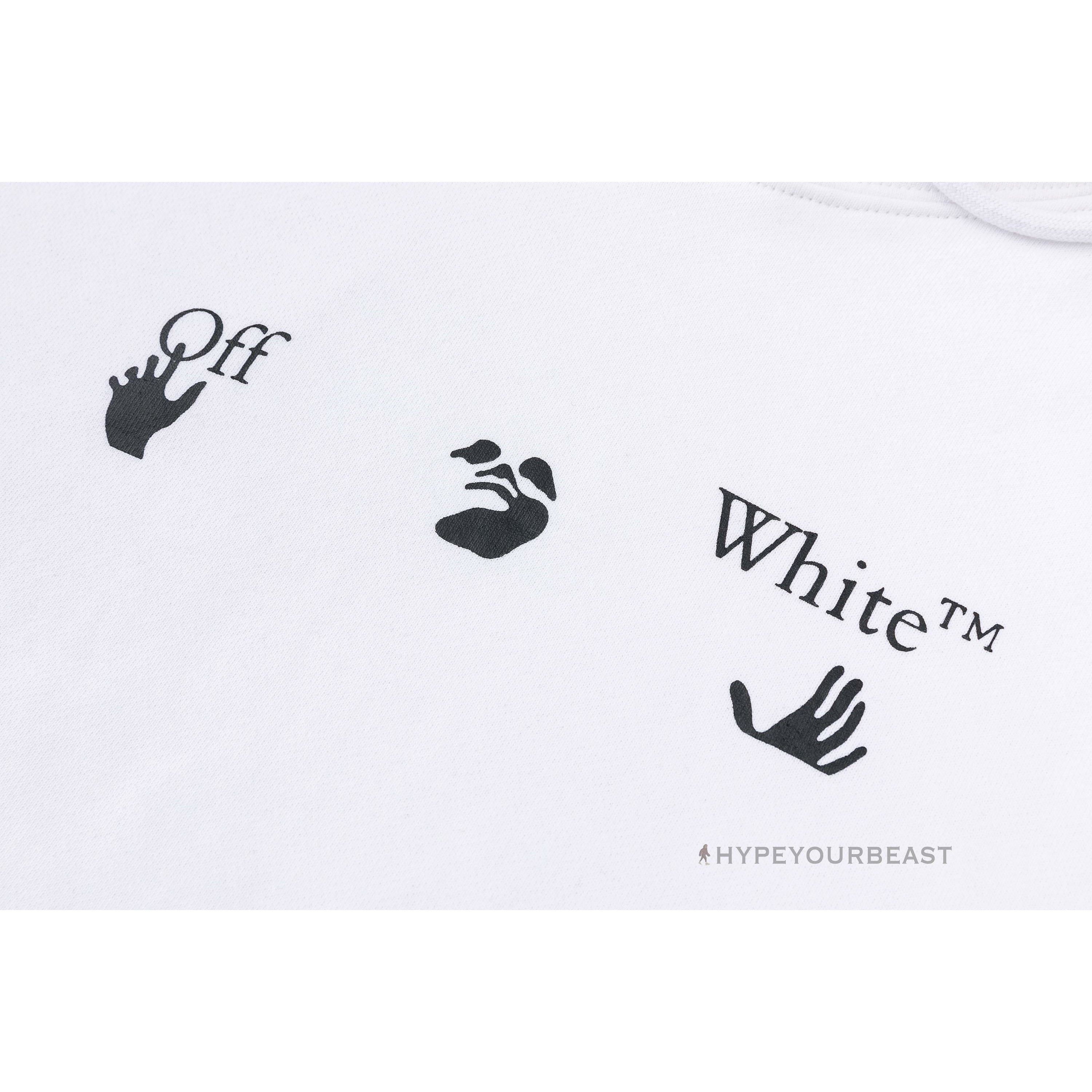 Off White Hoodie Red Orange - White