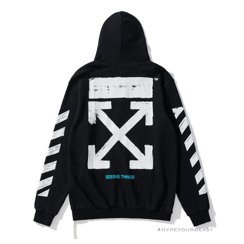 Off White Hoodie Seeing Things Black