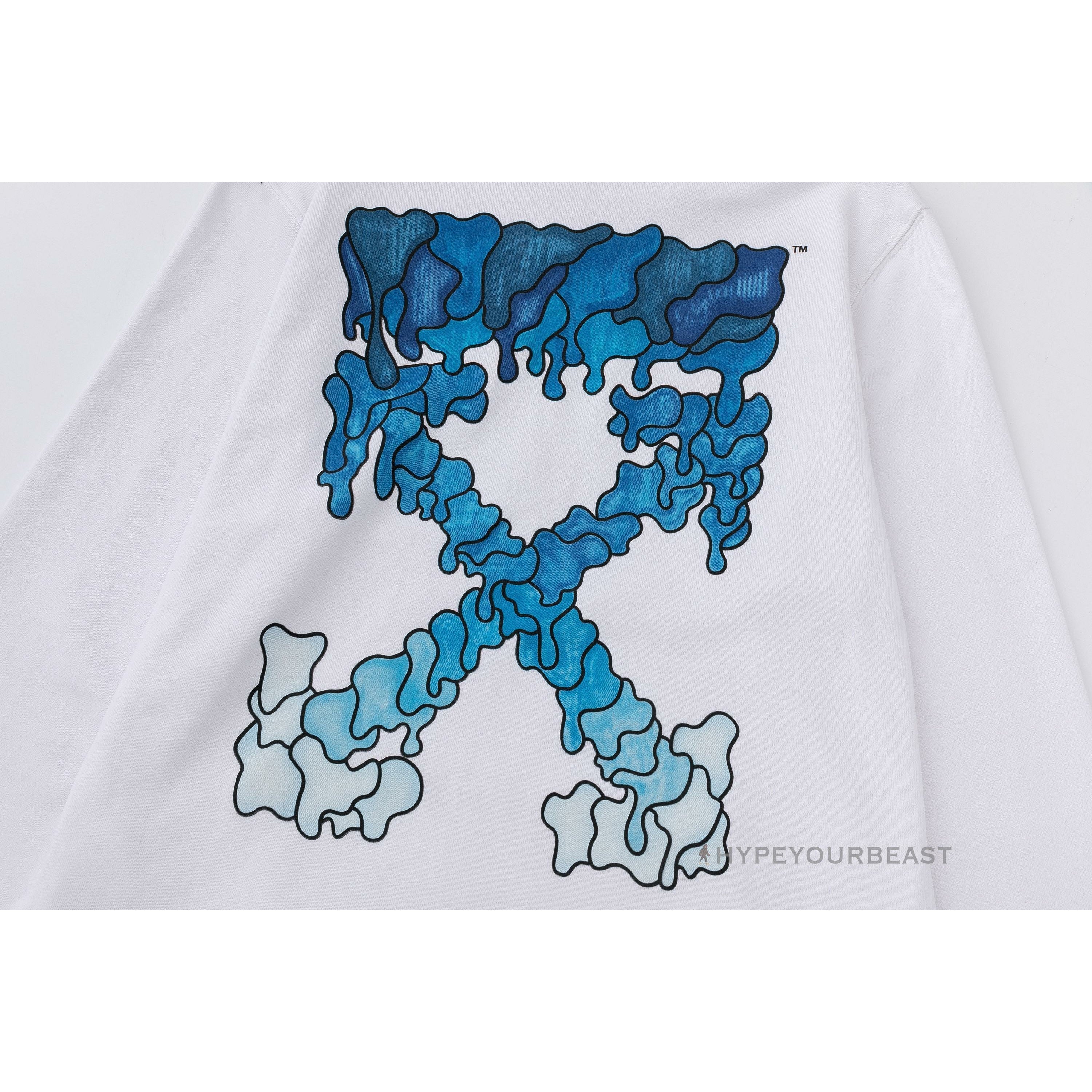 Off White Hoodie Royal - White