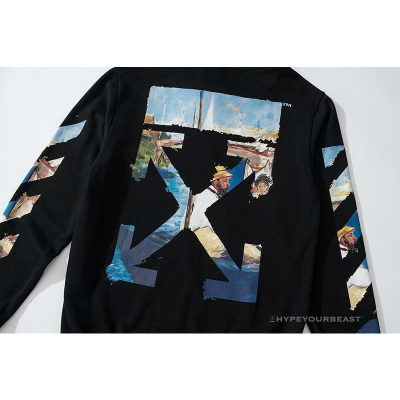 Off White Hoodie Black Sail