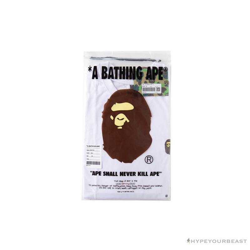 BAPE Readymade Small Bee Camouflage Letter Tee Shirt 'GREEN'