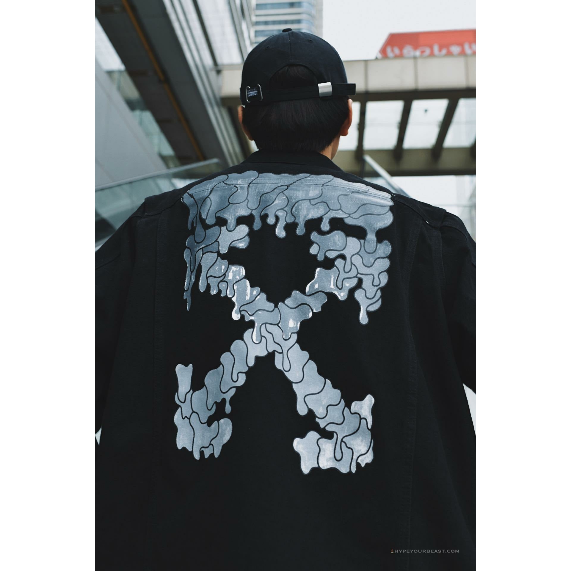 Off White Denim Black Jacket - Black
