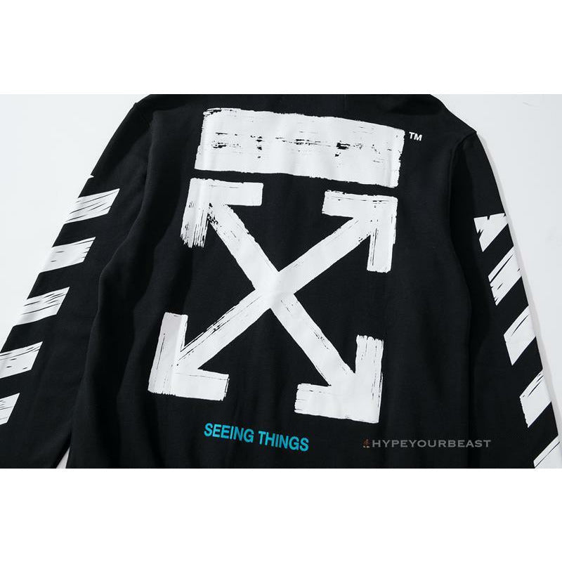 Off White Hoodie Seeing Things Black