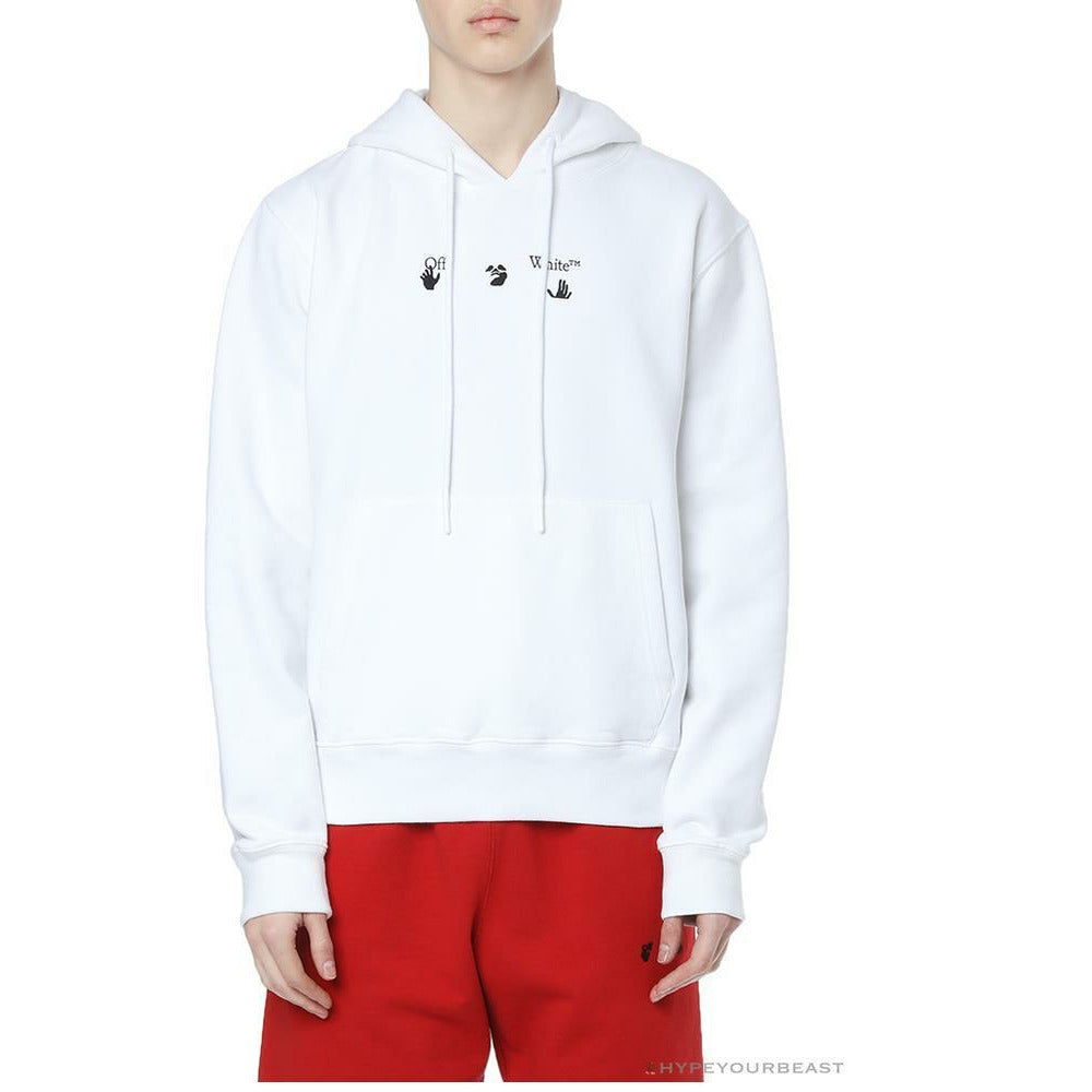 Off White Hoodie White BLUE