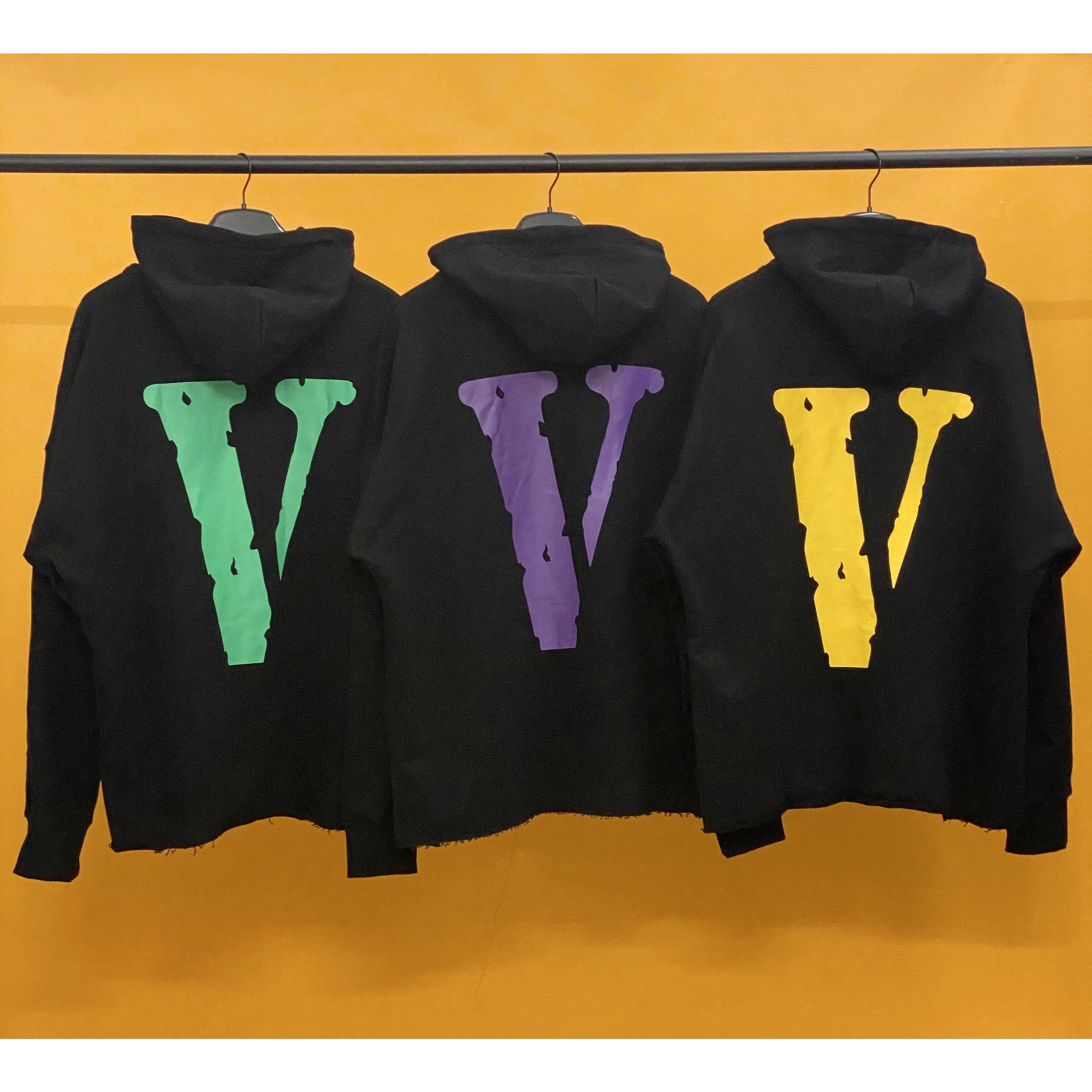 Vlone Purple and Black Friends Hoodie