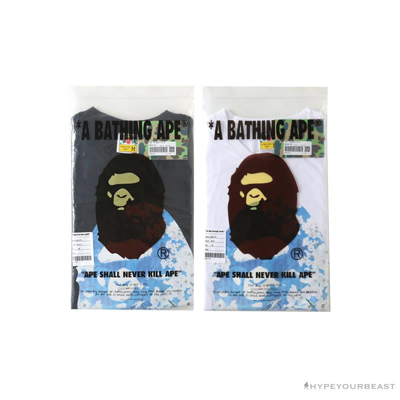 BAPE Japan Limited Edition Mt. Fuji Sakura Tee Shirt 'BLACK'