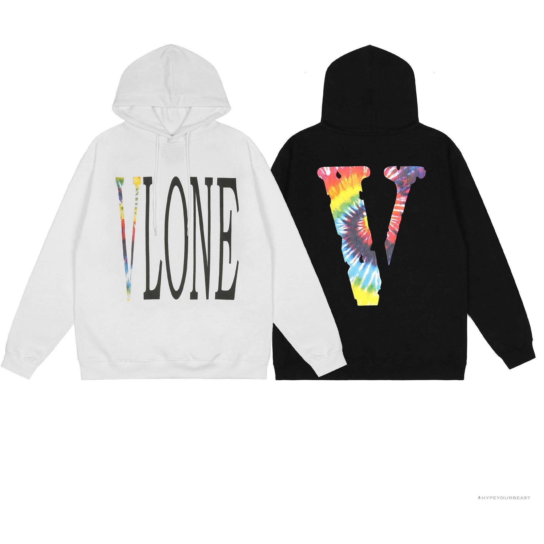 Vlone Hoodie Black Rainbow