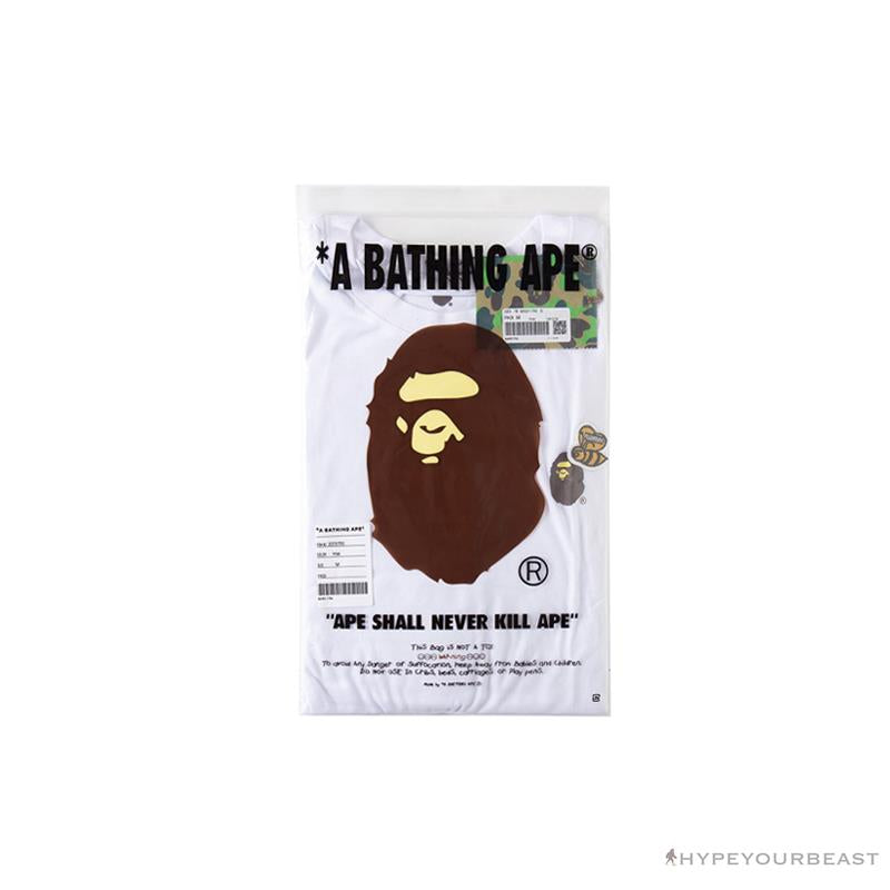 BAPE Readymade Small Bee Camouflage Letter Tee Shirt 'GREEN'