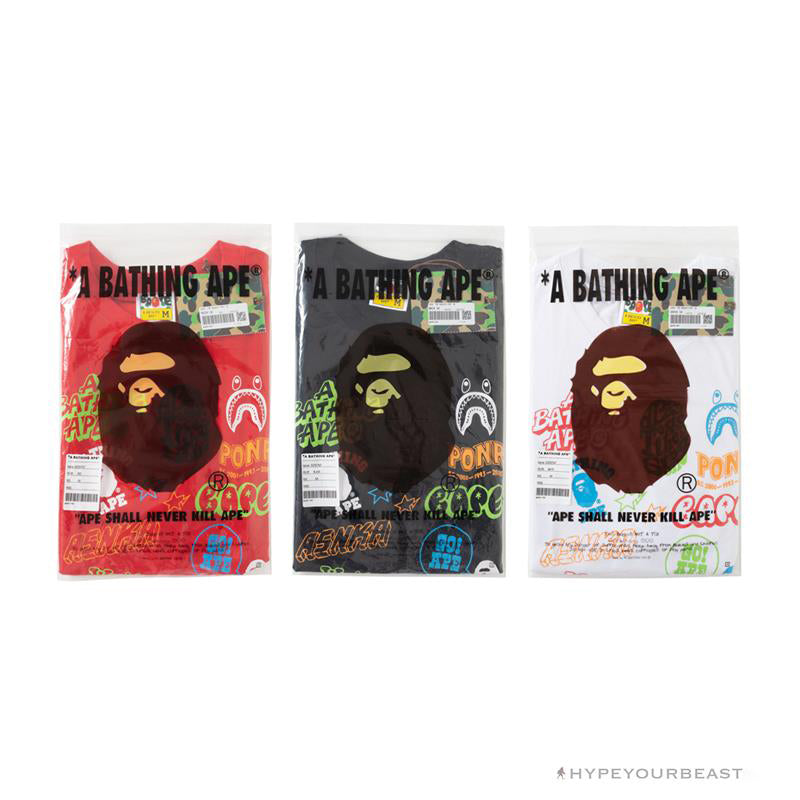 BAPE Street Graffiti Tee Shirt 'WHITE'