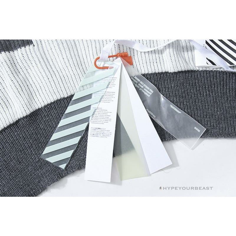 Off White Hoodie Grey Blue