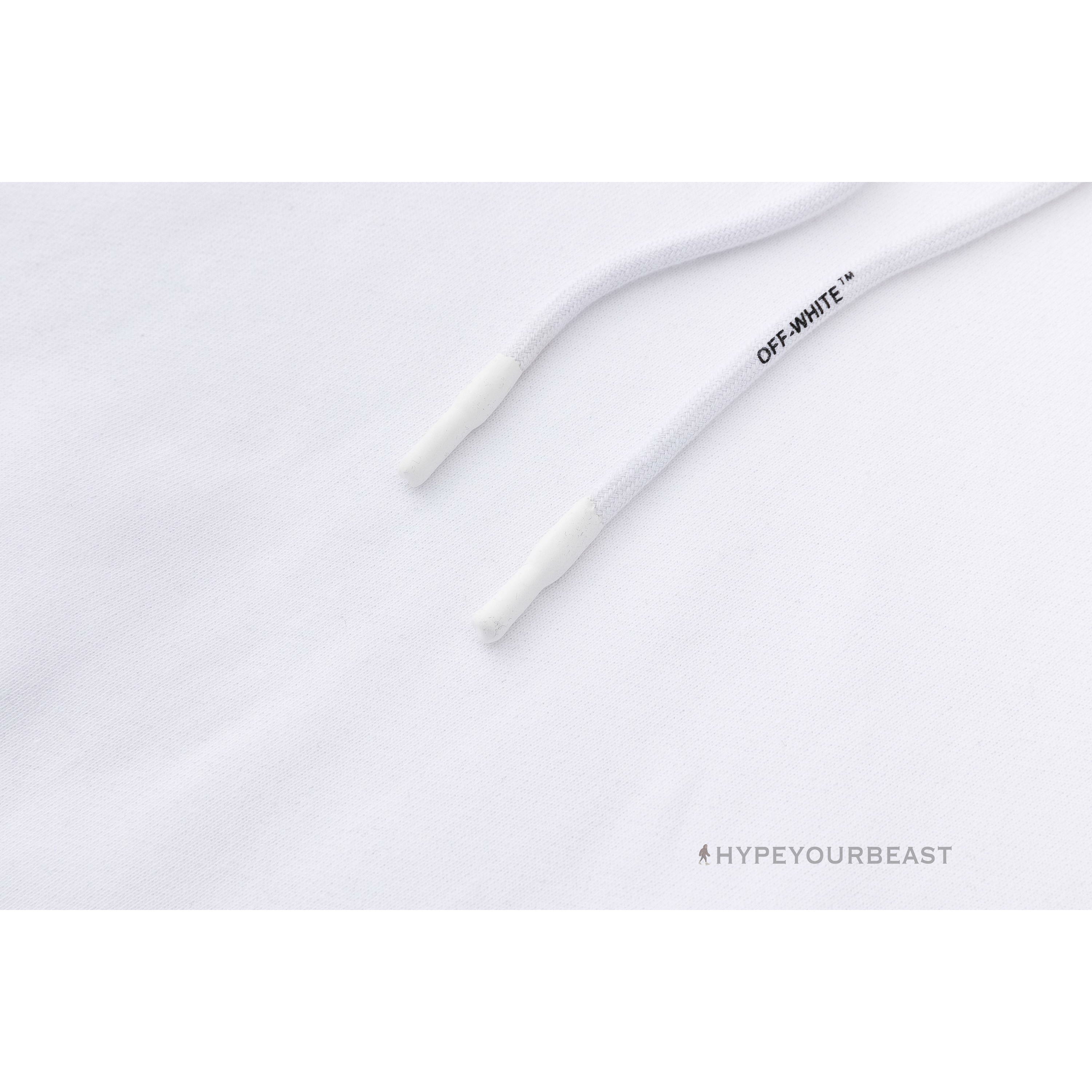 Off White Hoodie Royal - White