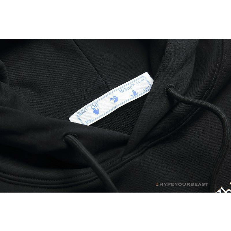 Off White Hoodie Black BLUE