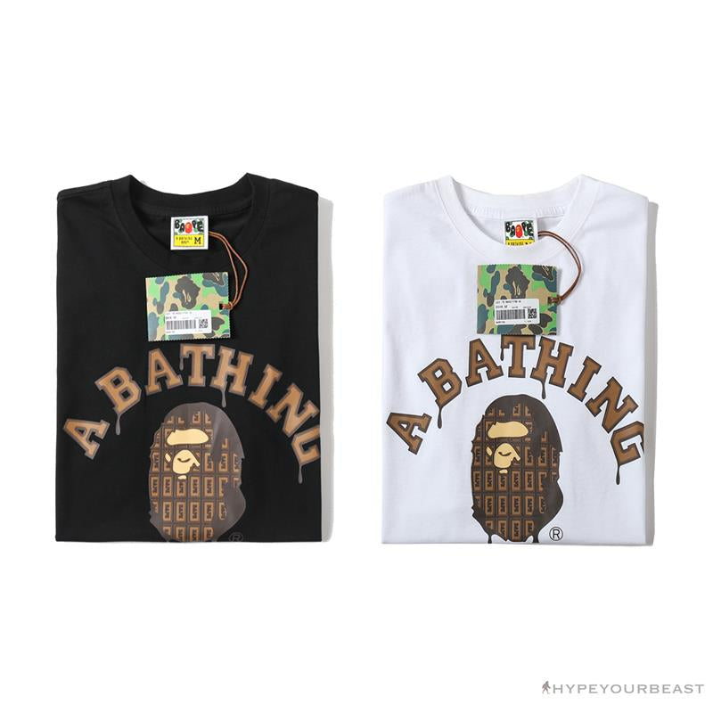 BAPE Valentine's Day Chocolate Ape Head Tee Shirt 'BLACK'