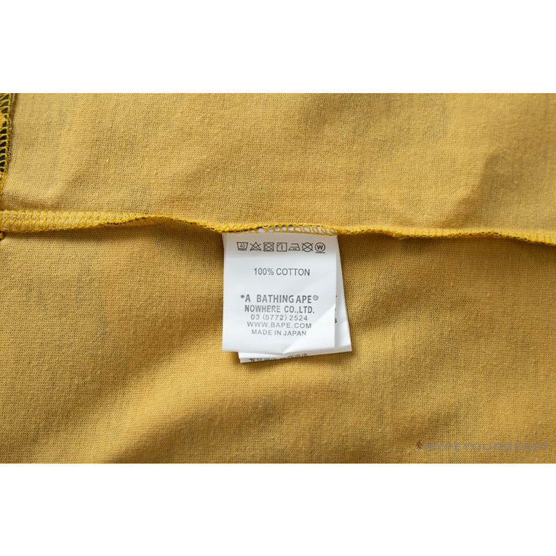 BAPE KIDS Color Ape Head Camouflage Tee Shirt 'YELLOW'