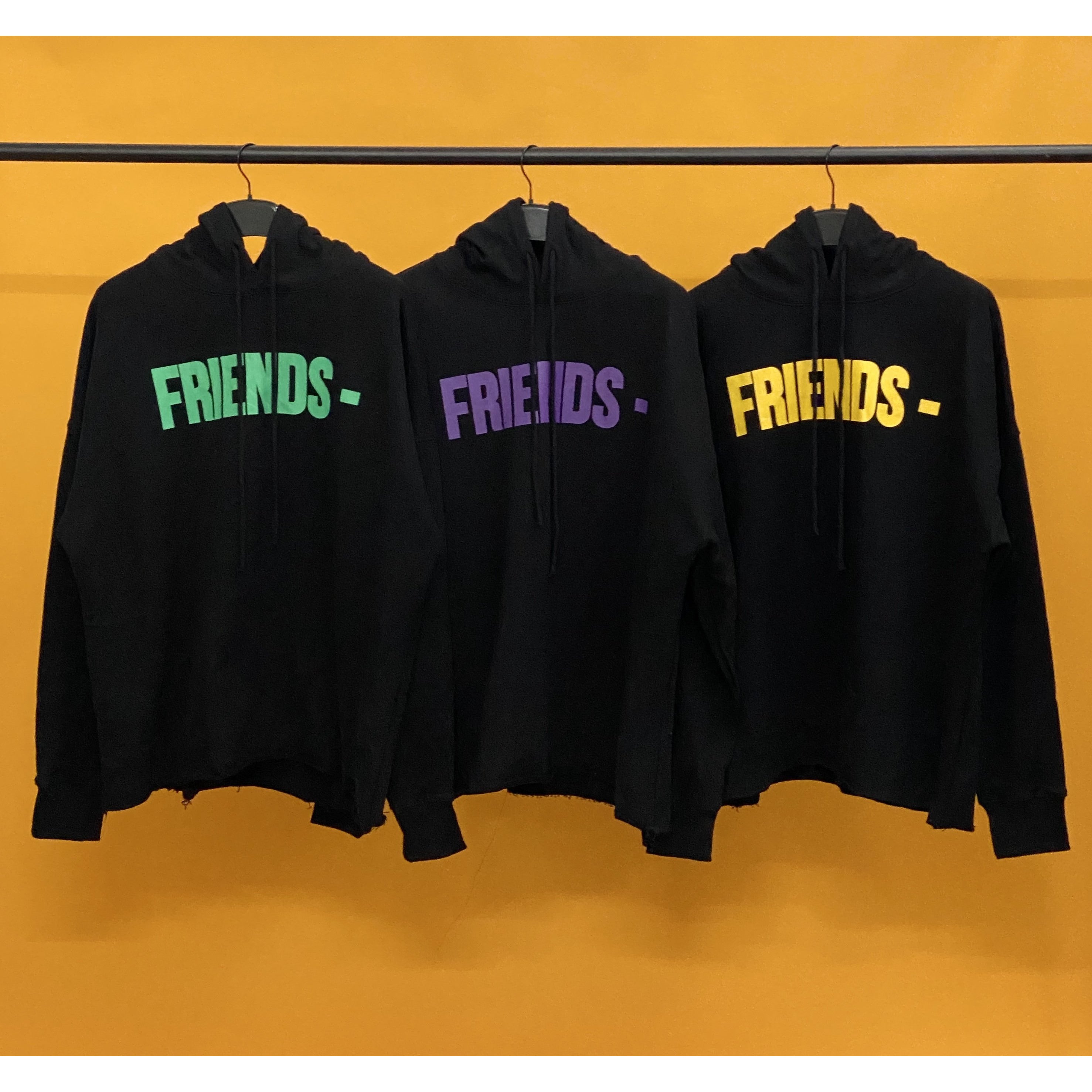 Vlone Green and Black Friends Hoodie