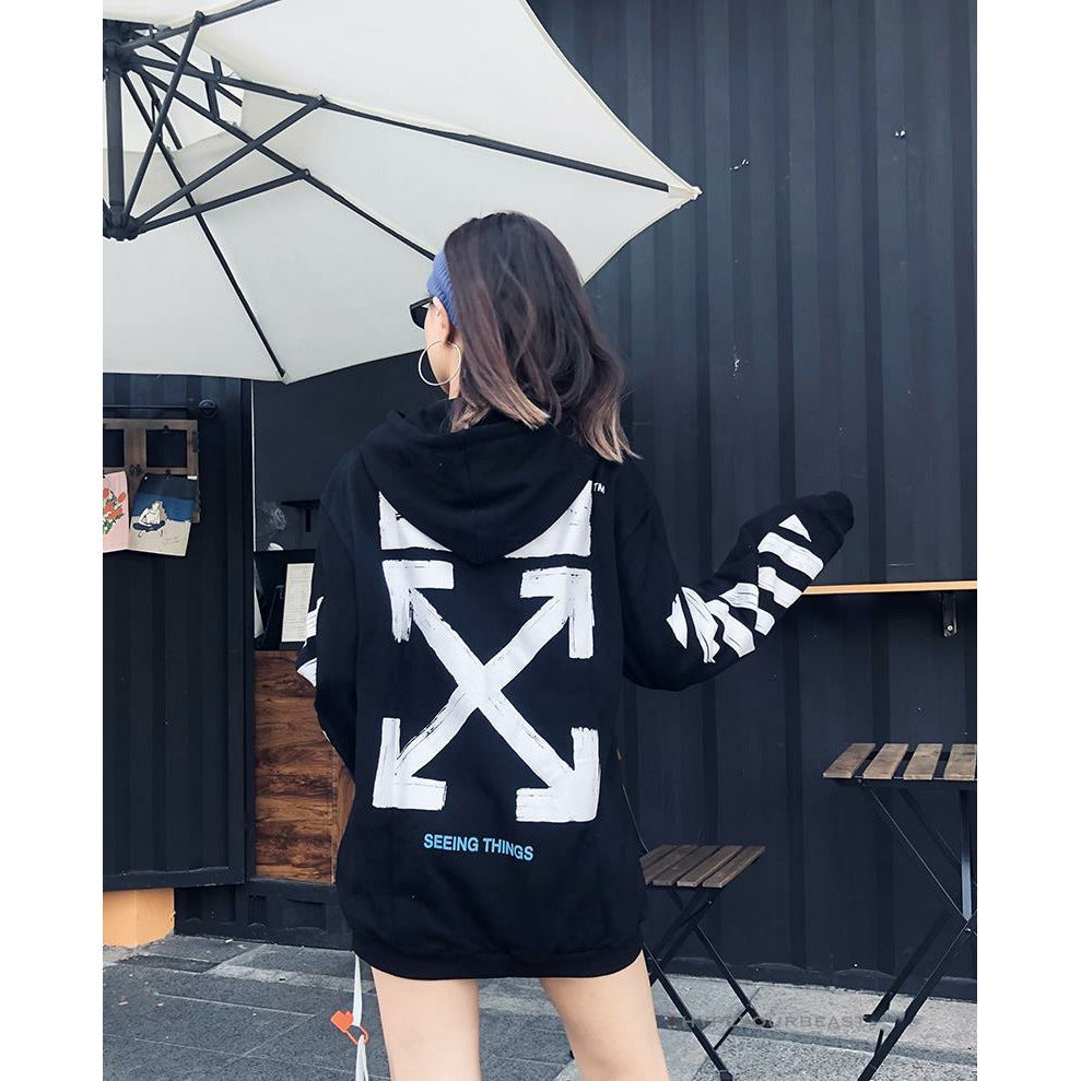 Off White Hoodie Seeing Things Black