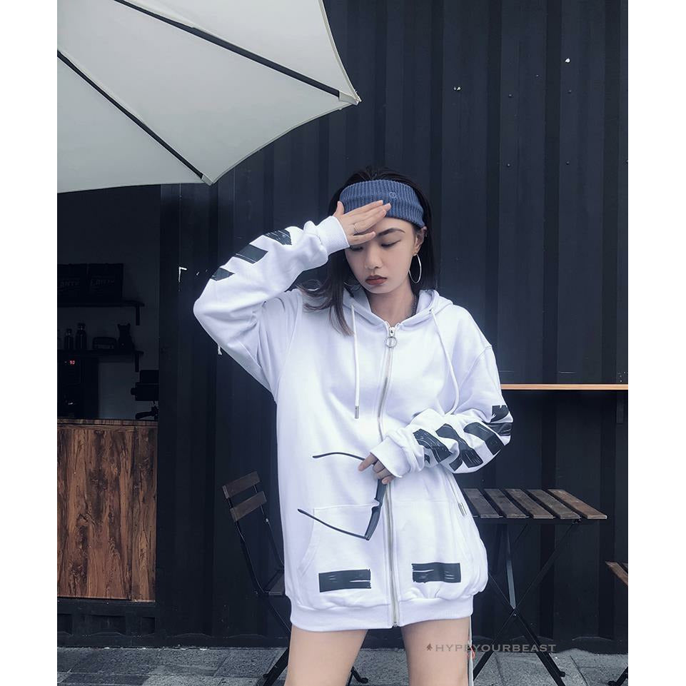 Off White Hoodie Seeing Things White