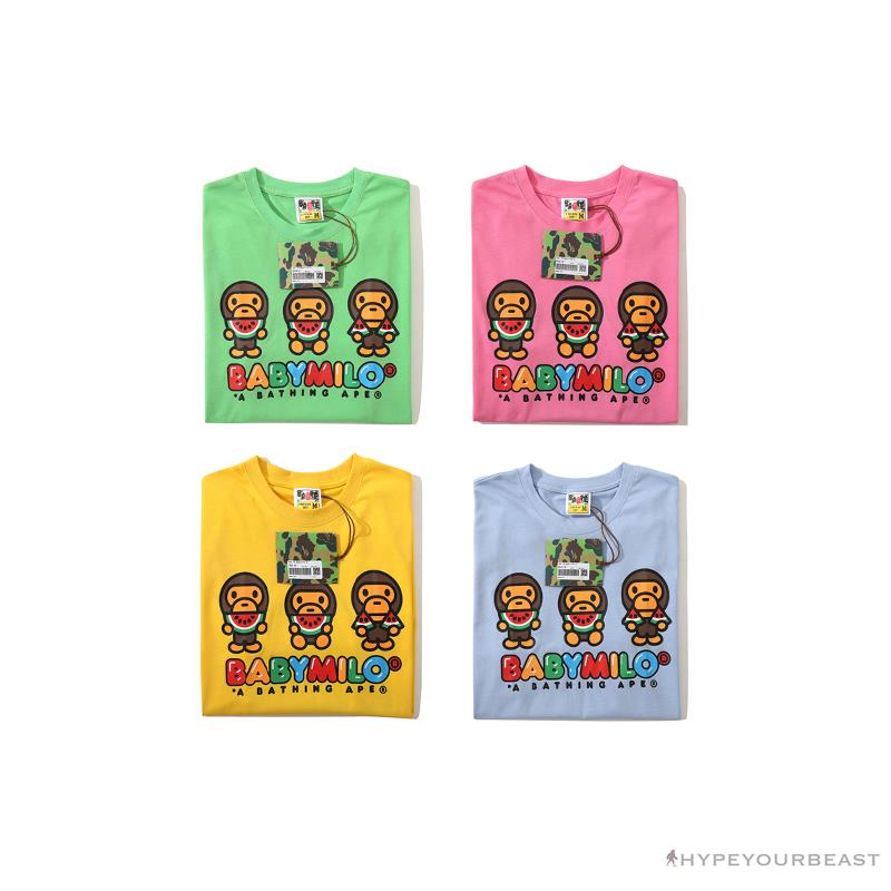 BAPE Baby Milo Watermelon Little Monkey Tee Shirt 'GREEN'