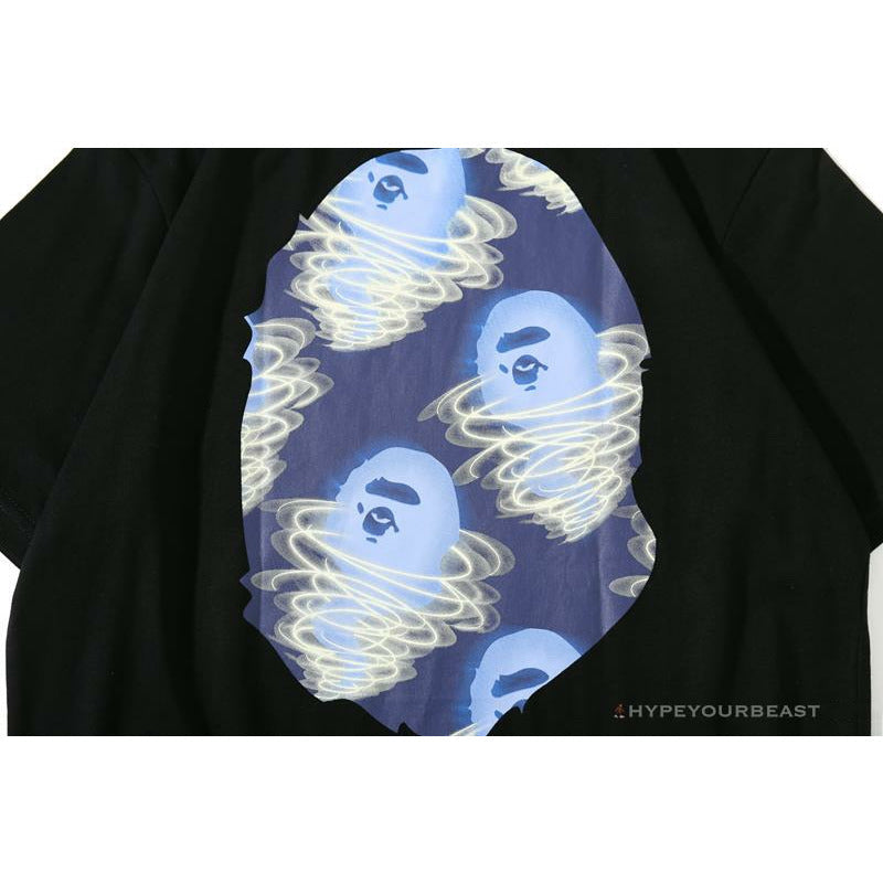 BAPE Blue Ape Head Green Storm Tee Shirt 'BLACK'