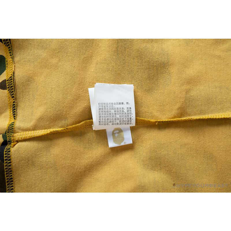 BAPE KIDS Color Ape Head Camouflage Tee Shirt 'YELLOW'