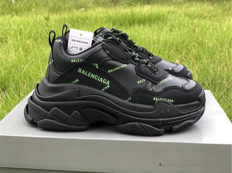 BCG Triple S Allover Logo - Black Fluo Yellow