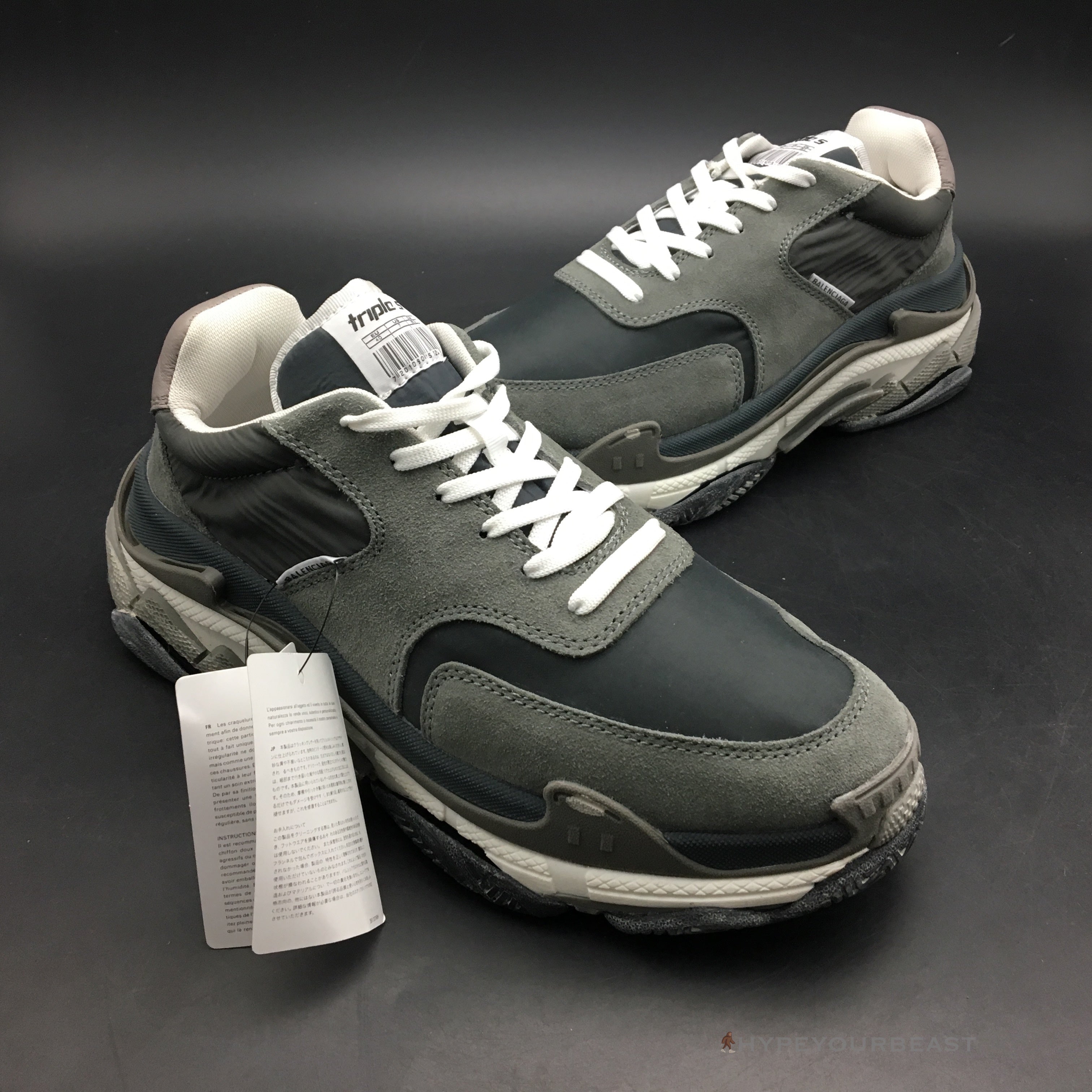 BCG Triple S Grey Suede