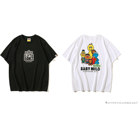 BAPE Baby Milo Sesame Street Plain Tee Shirt 'WHITE'