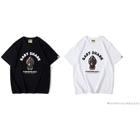 BAPE Baby Shark Red Shark Tee Shirt 'BLACK'