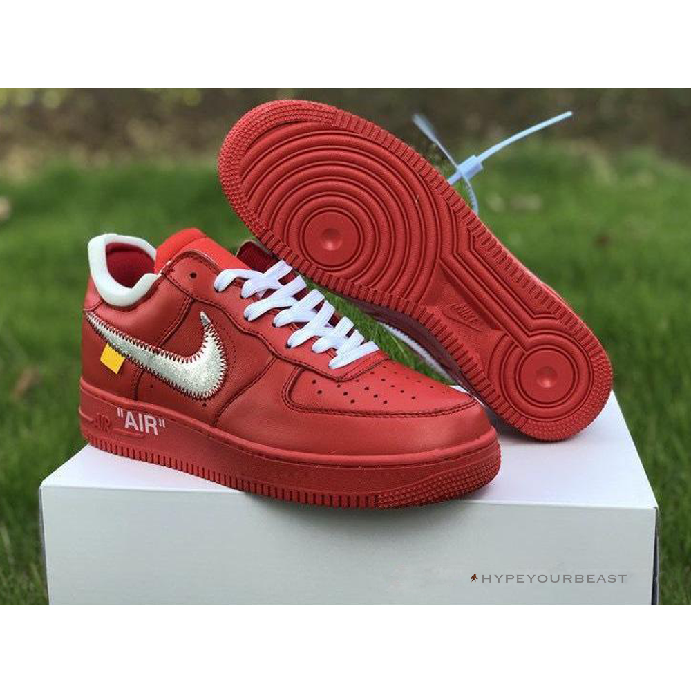 Nike X Off White Air Force 1 Low Sneakers Orange Air Force 1 Shoes Hypeyourbeast