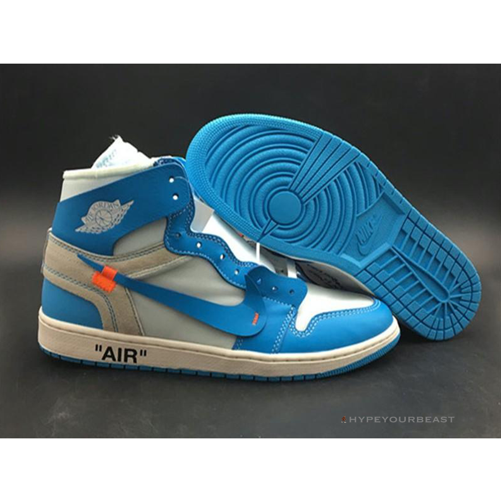 Off White x Air Jordan 1 Retro High UNC Air Jordan 1 Shoes White Air Jordan 1 shoes