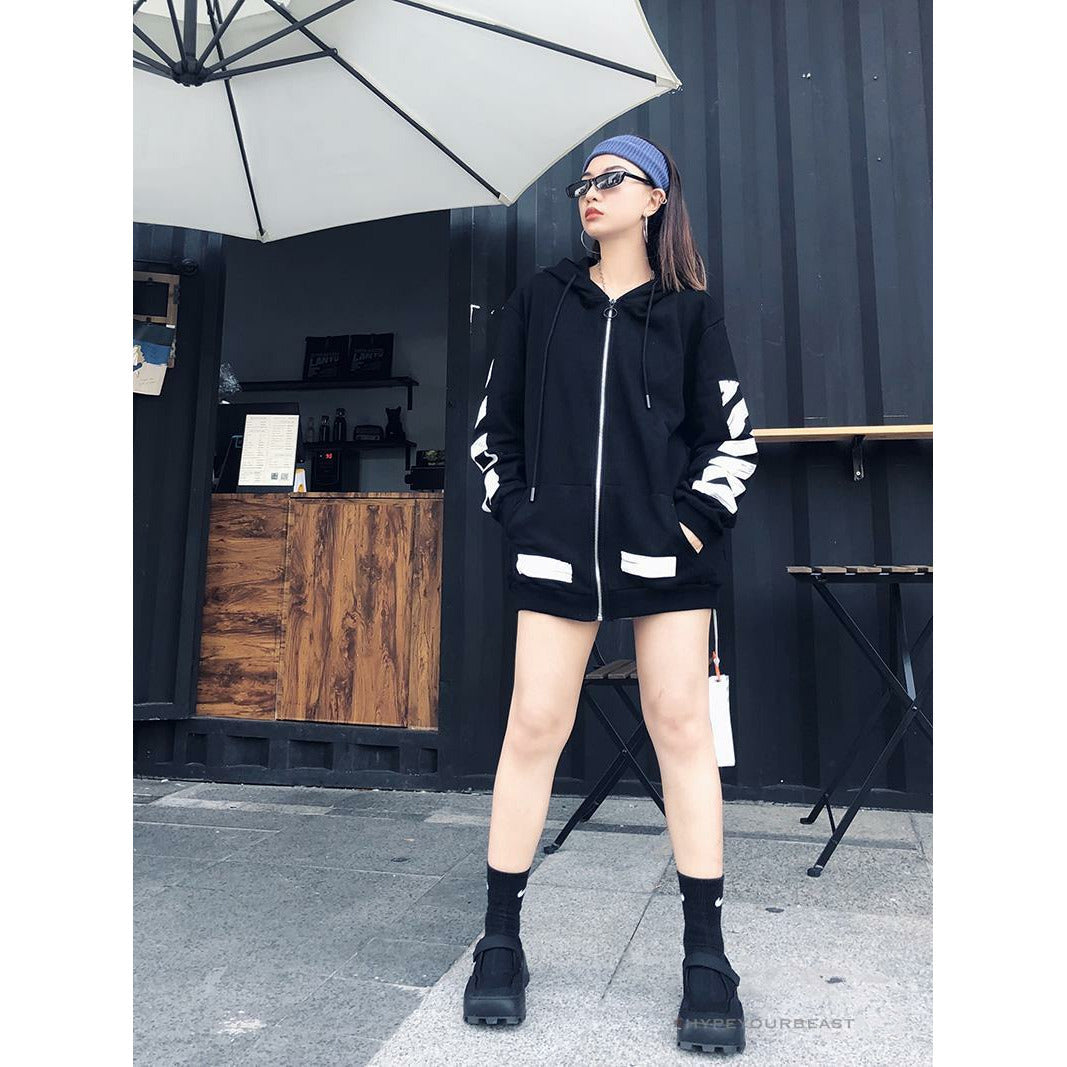 Off White Hoodie Black & White