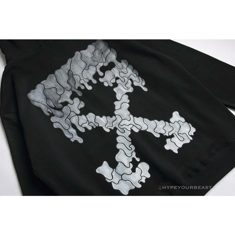 Off White Hoodie Black GREY