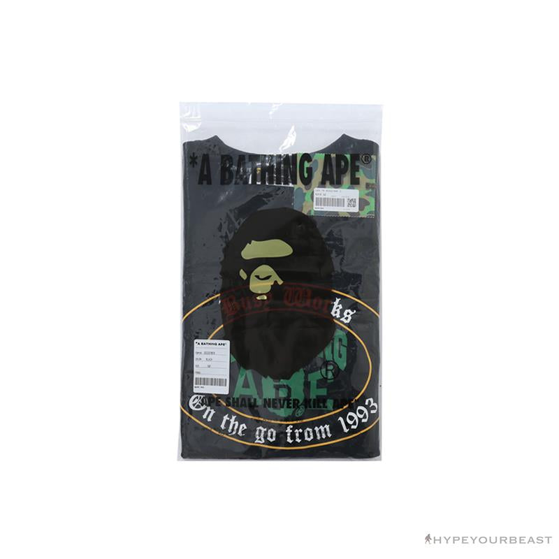 BAPE Ape Man Head Gothic Body Camouflage Tee Shirt