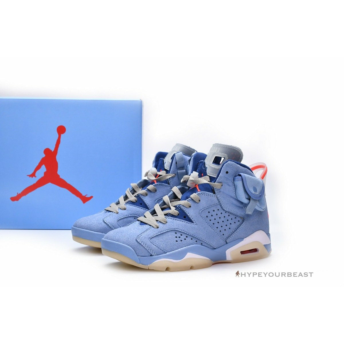 Travis Scott X Air Jordan 6 'British Khaki Blue'