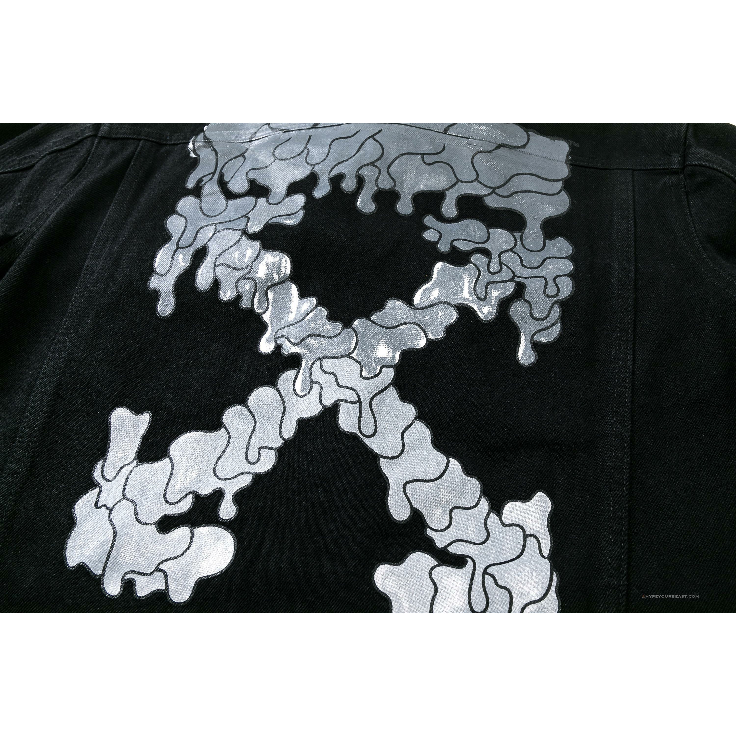 Off White Denim Black Jacket - Black