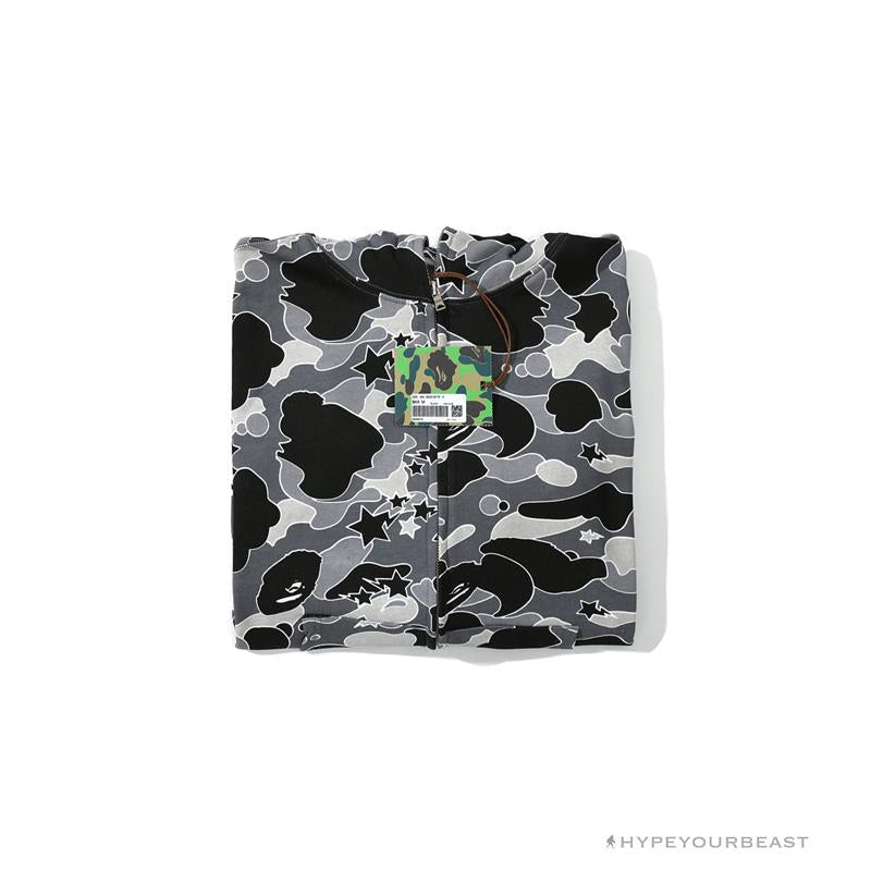 BAPE Shark Head STA Star Camouflage Hoodie 'BLACK'