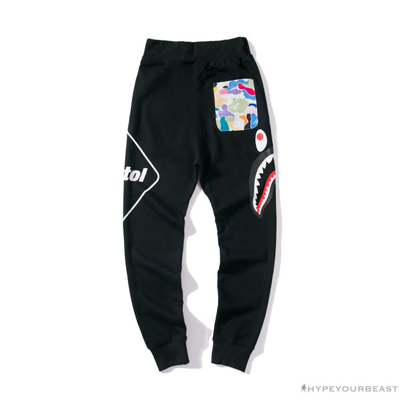 BAPE x FCRB Joint Color Pocket Shark Pants