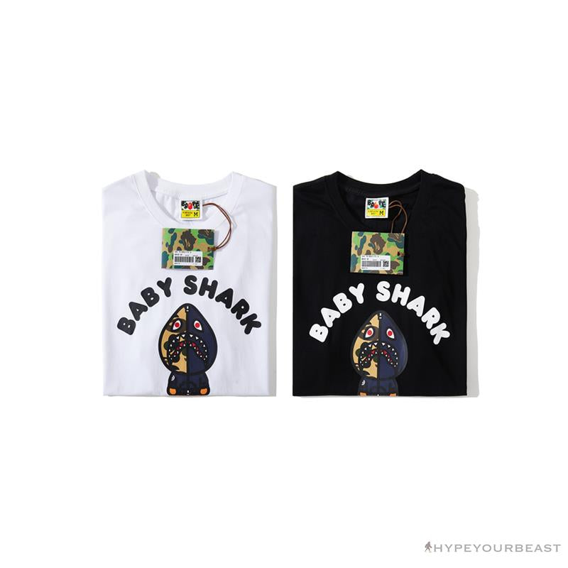 BAPE Baby Shark Red Shark Tee Shirt 'BLACK'