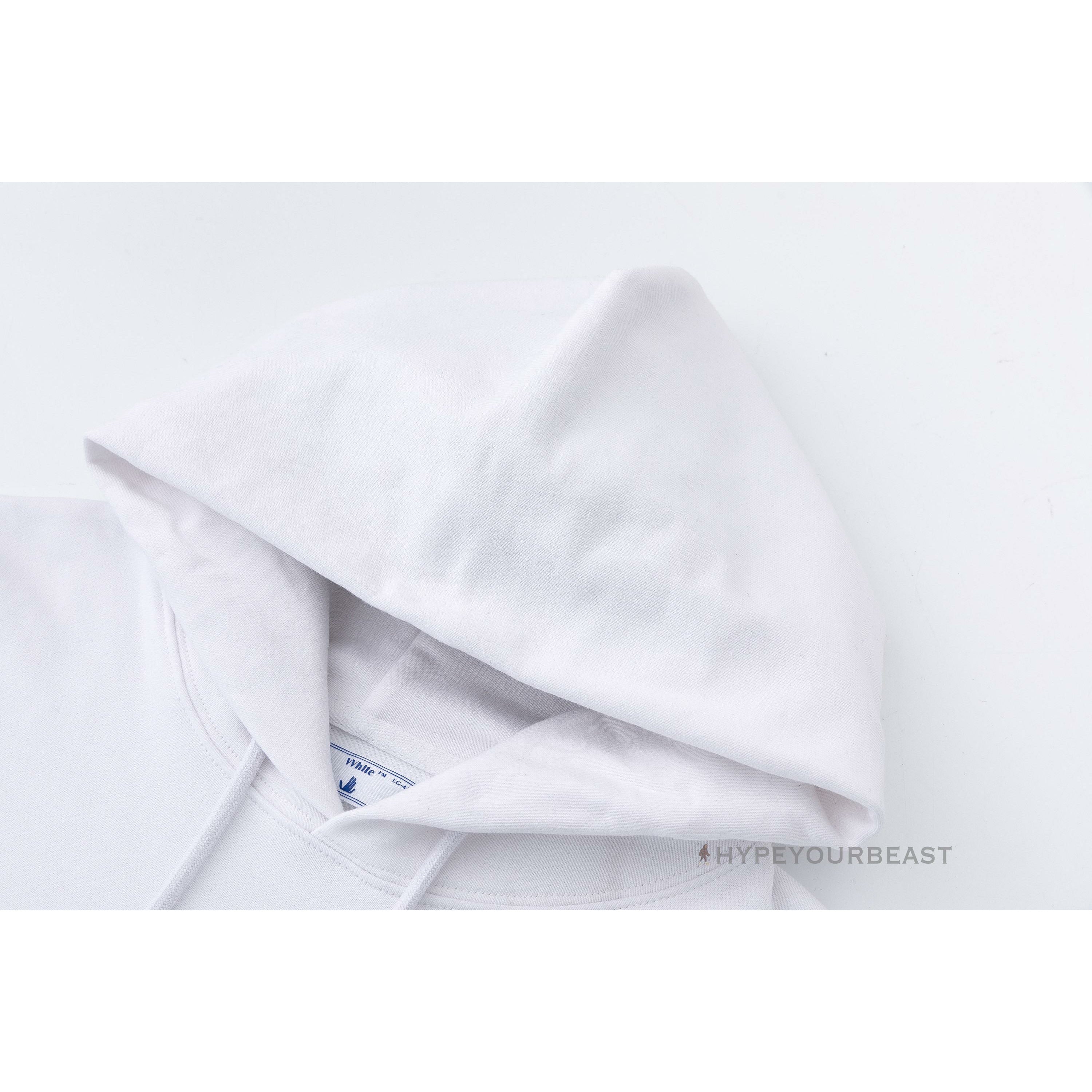 Off White Hoodie Royal - White