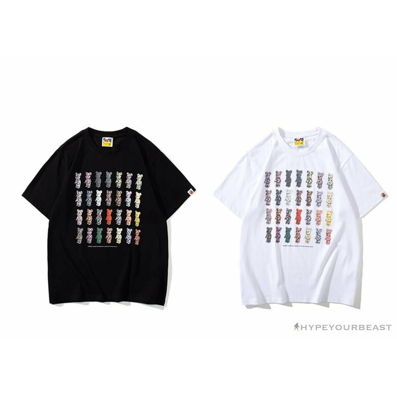 BAPE Violent Bear Collaboration 28th Anniversary Camouflage Tee Shirt 'WHITE'